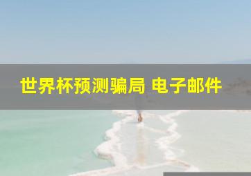 世界杯预测骗局 电子邮件